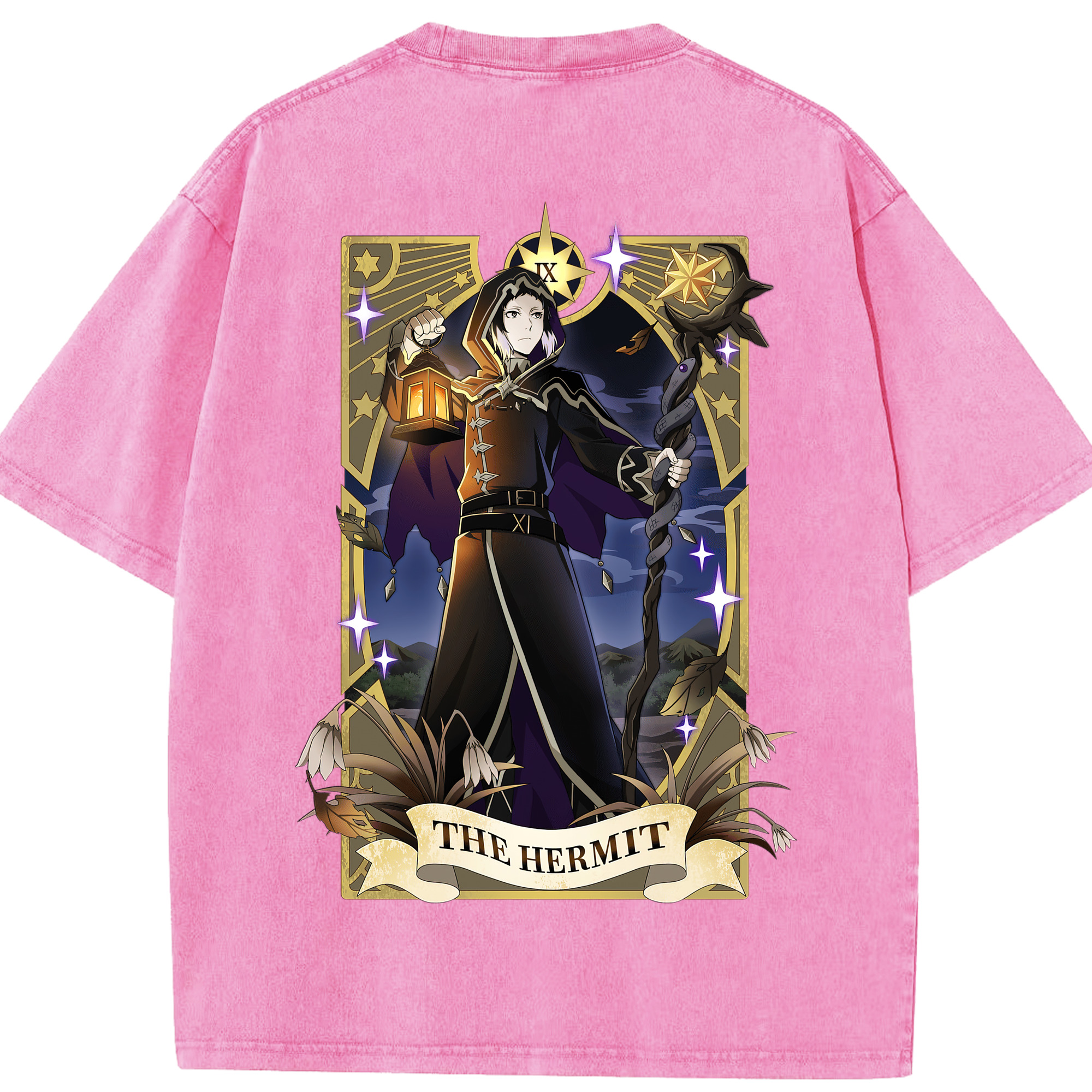 （画像用） 文豪ストレイドッグス Bungo Stray Dogs 綿100% ヴィンテージ風 半袖Tシャツ（背面プリント）